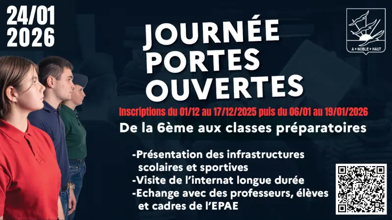 Journées Portes Ouvertes 2026 de l’EPAE